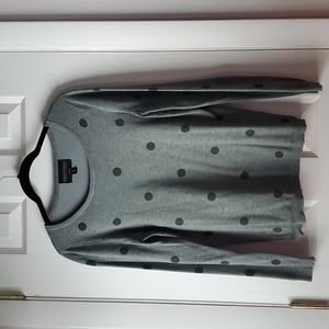 Size S Gray and Black Polka Dot Sweater
